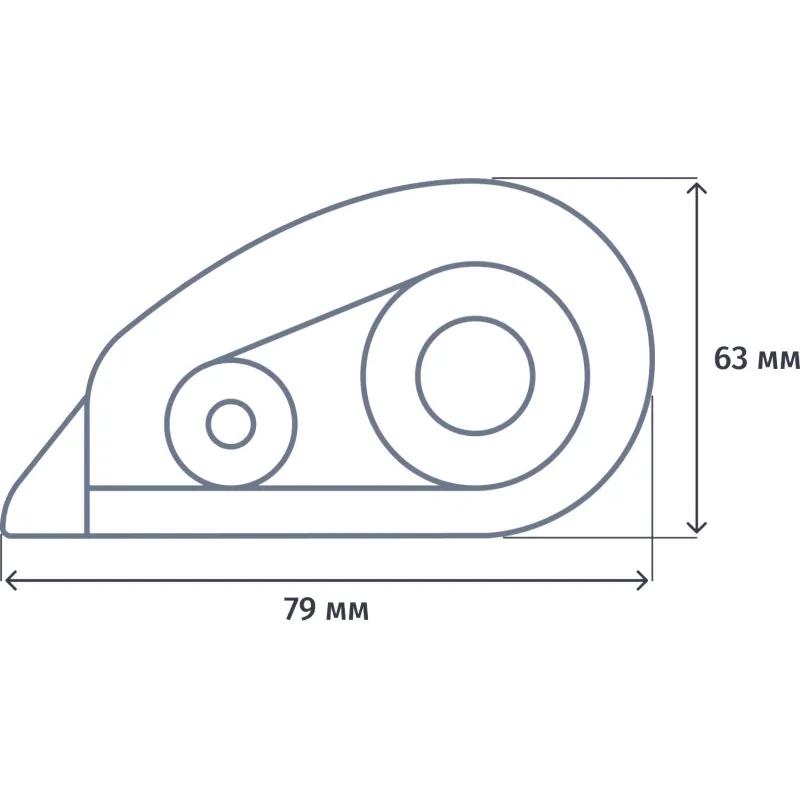Клей-роллер ленточный Attache 8мм х 8м синий прозрачный корпус TG-G542