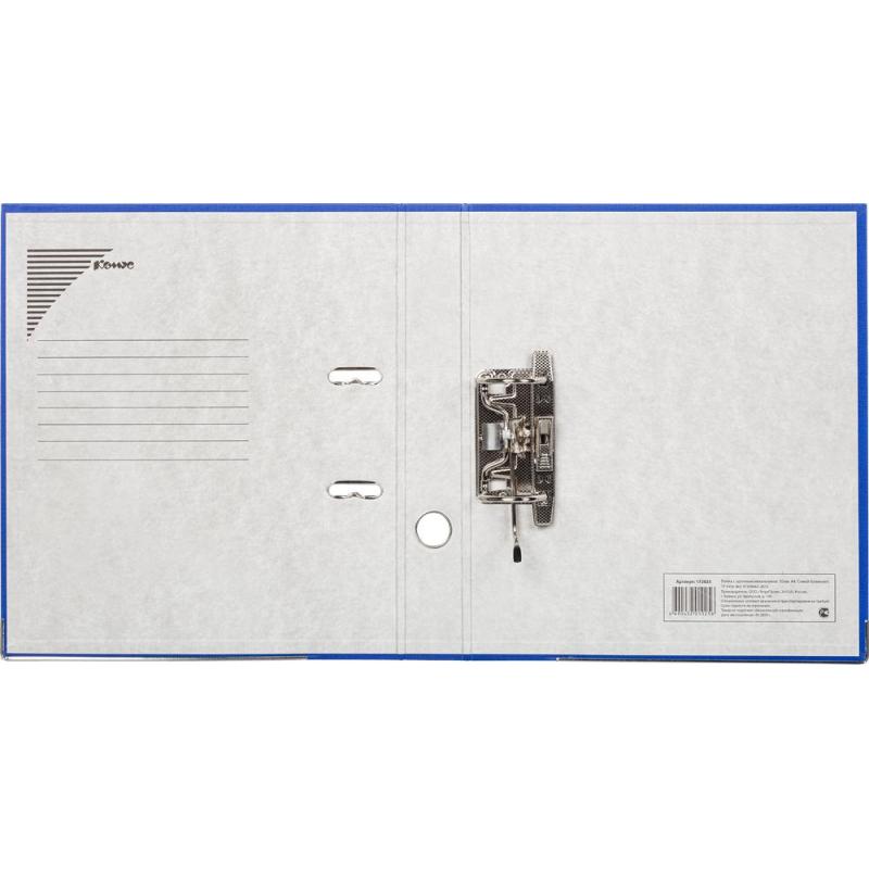 Папка-регистратор Комус Экономи 50мм синяя, ПБП1, карм.кор., мет.уг