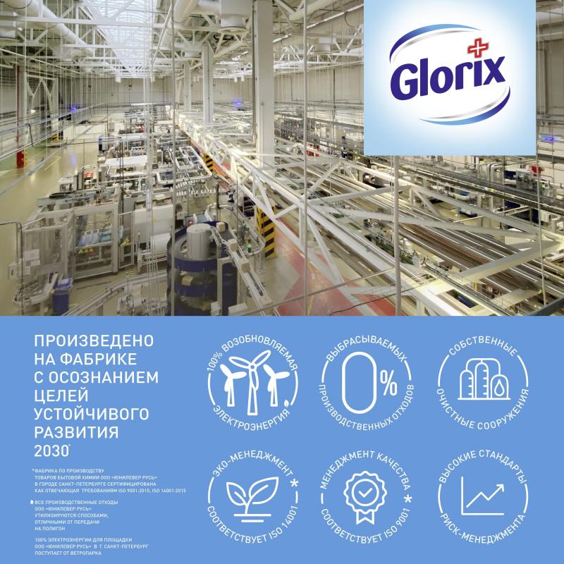 Средство для мытья пола Глорикс Лимонная энергия 1л