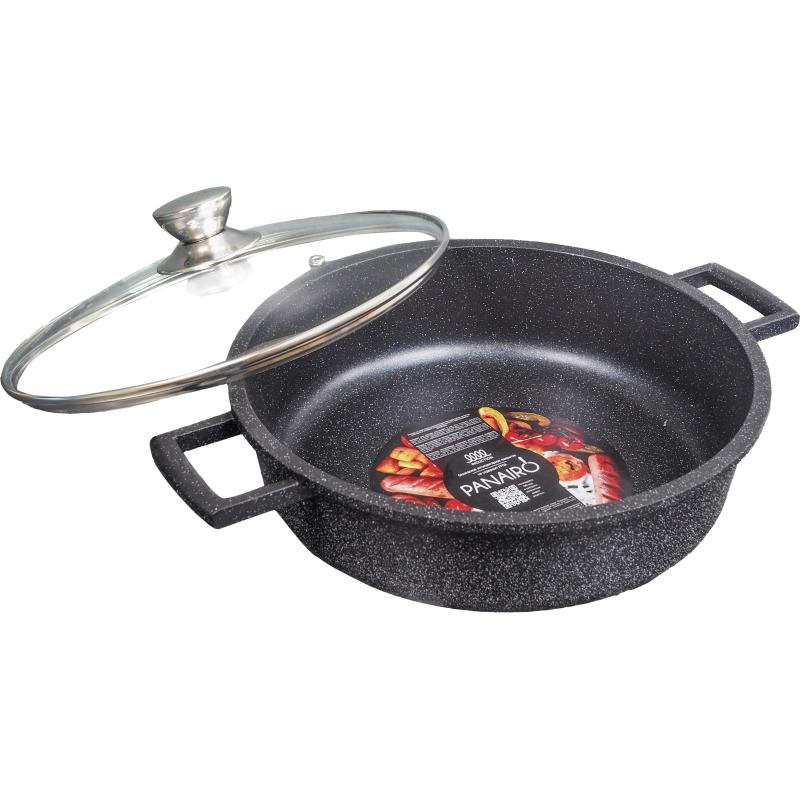 Жаровня 28см с крышкой Panairo Raitens induction, индукция