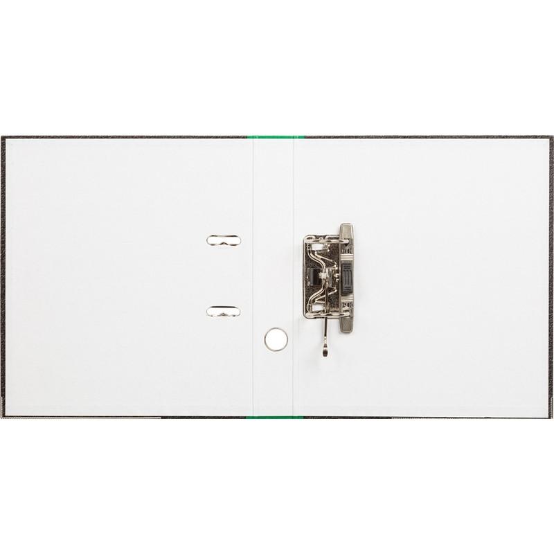 Папка-регистратор  50 мм мрамор с зелым кор,мет.уг,бум/бум