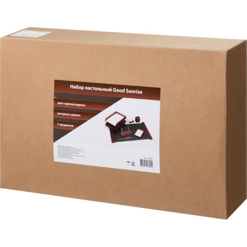 Набор настольный M7C-25A на 7 предметов из  дерева, цвет: красное дерево