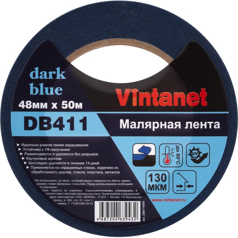 Клейкая лента малярная для большинства поверхностей Vintanet DB411,48ммх50м