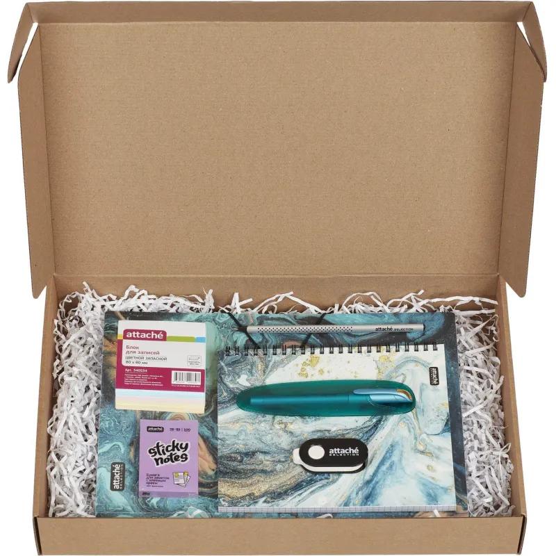 Набор канцелярский подарочный Attache Selection Fluid бирюзовый