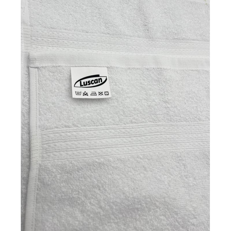 Набор полотенец махровых Luscan/бордюр 380г/м2, 70х130 белый, 10 шт/уп