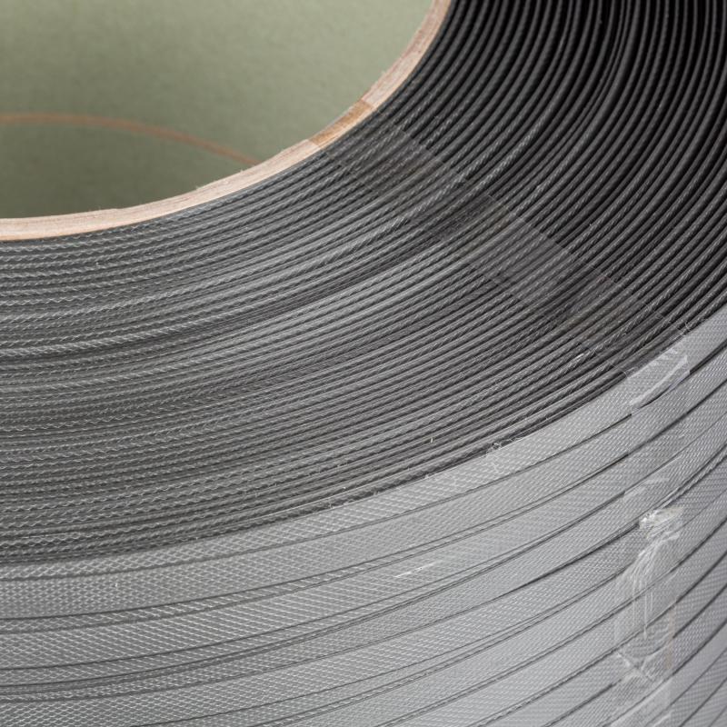 Стреппинг лента Полипропиленовая 12мм х 0,6 (2300 м.) Серая