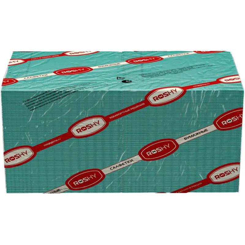 Салфетки бумажные 2 сл 23х24 см зеленые 250 шт/уп