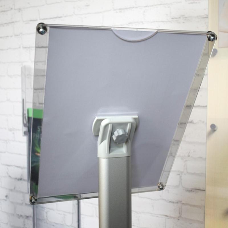 Стойка информационная напольная Attache с акриловой рамкой А4 серая