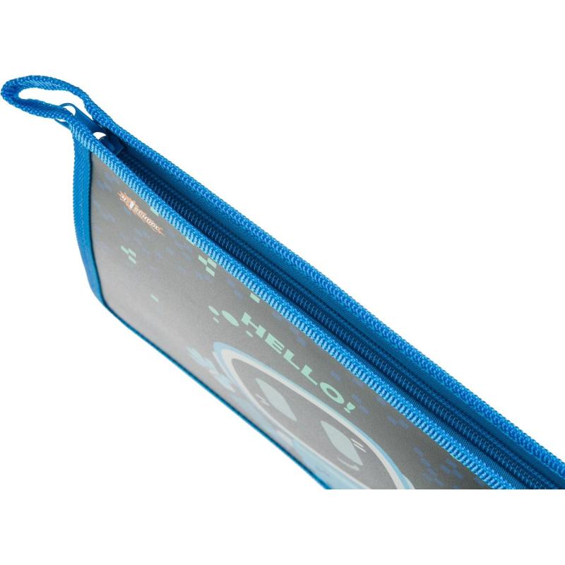 Папка для тетрадей Комус Класс Robot Hello син,А5, молния, пластик, ПТ-735