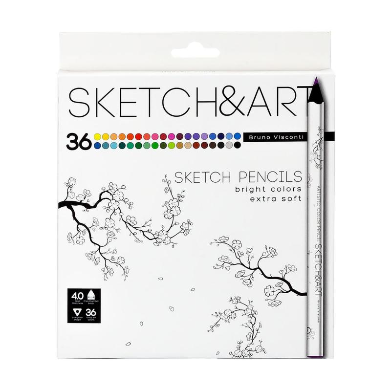 Карандаши цветные SKETCH&ART 4 мм, 36  30-0116
