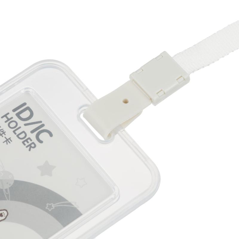 Бейдж Deli 64804 вертик.,на шнурке с клипом., вкладыш: 54x86мм, белый, 1 шт