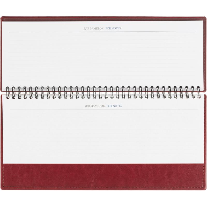 Планинг датированный 2026, бордо, 303х150 мм, 120стр, АТТАСНЕ Agenda