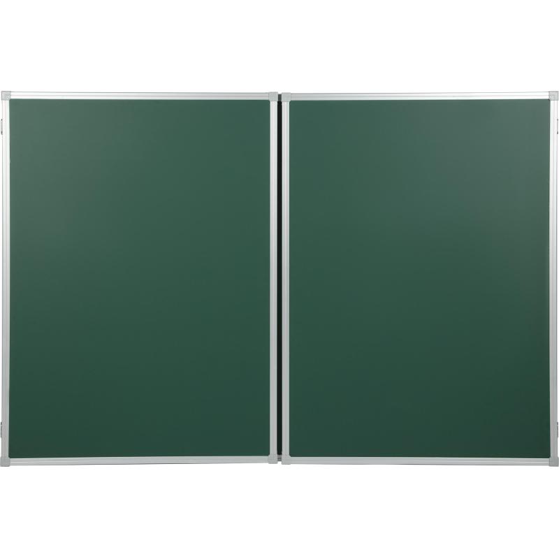 Доска магнитно-меловая 100х300см Attache 3-х секционная зеленая, лак