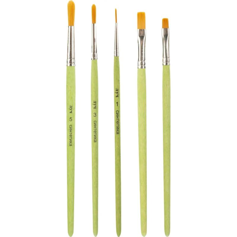 Набор кистей ZOO,5шт.СИНТЕТИКА(круглые№1,3,5;плоские№6,8)33С 2187-08