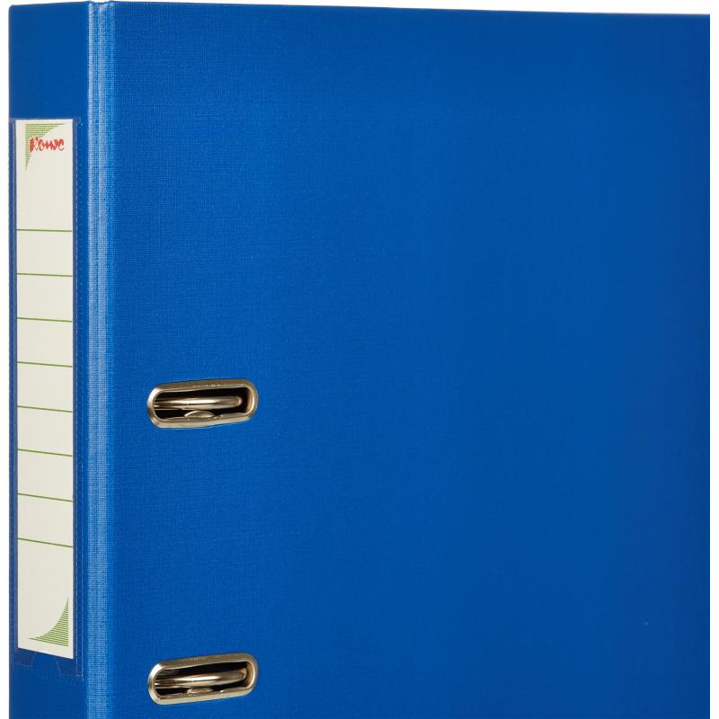 Папка-регистратор Комус Стандарт 50мм синяя, ПБП2, карм.кор., мет.уг