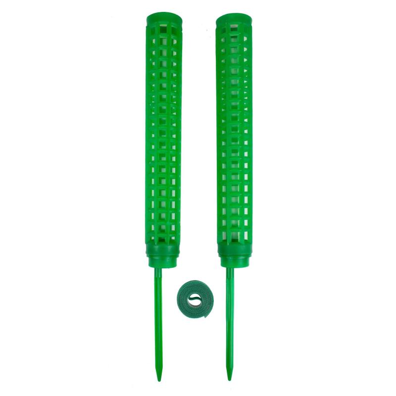 Опора наборная д/раст h38см, d3,5 мм,2шт/уп, лента-липучка L1м,зелен,266545