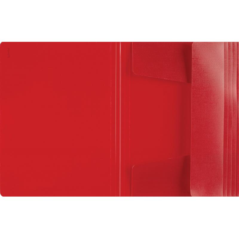 Папка на резинках Комус Шелк красная
