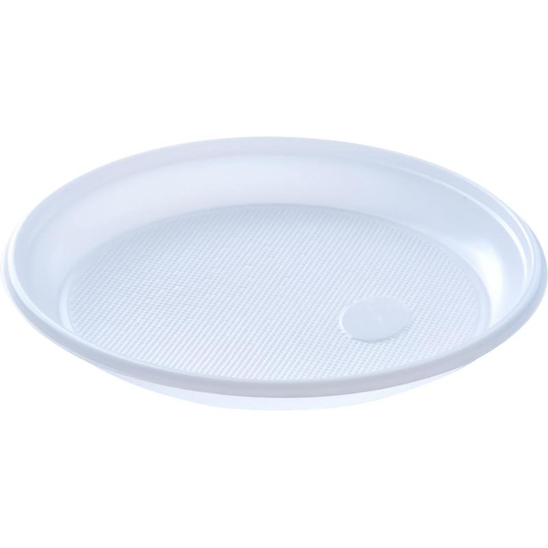 Тарелка одноразовая  d 165 мм, бел., ПП, 800 шт/кор