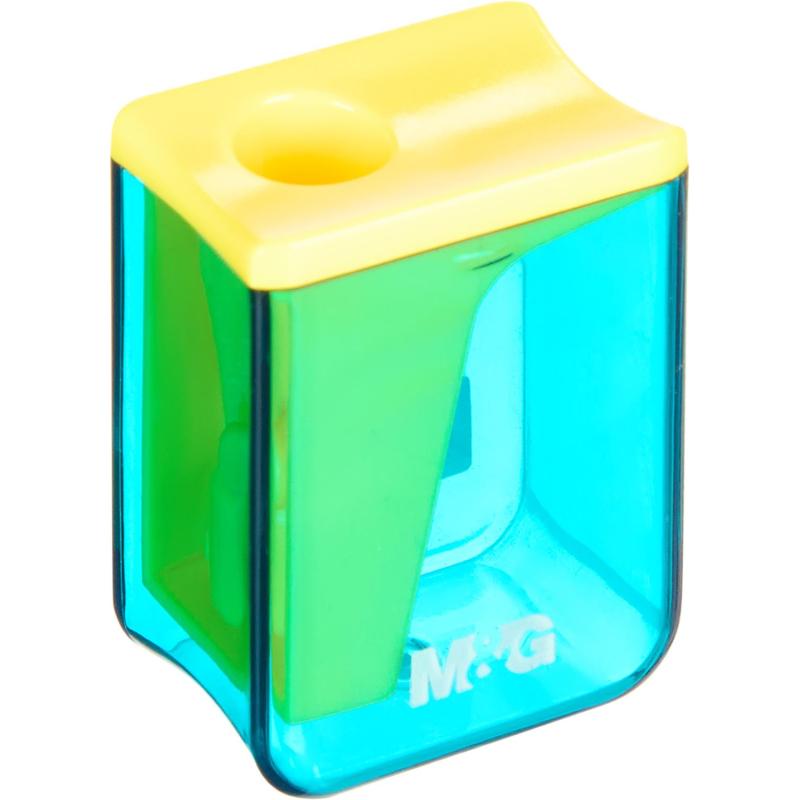 Точилка ручная M&G, 1 отв., контейнер, ассорти