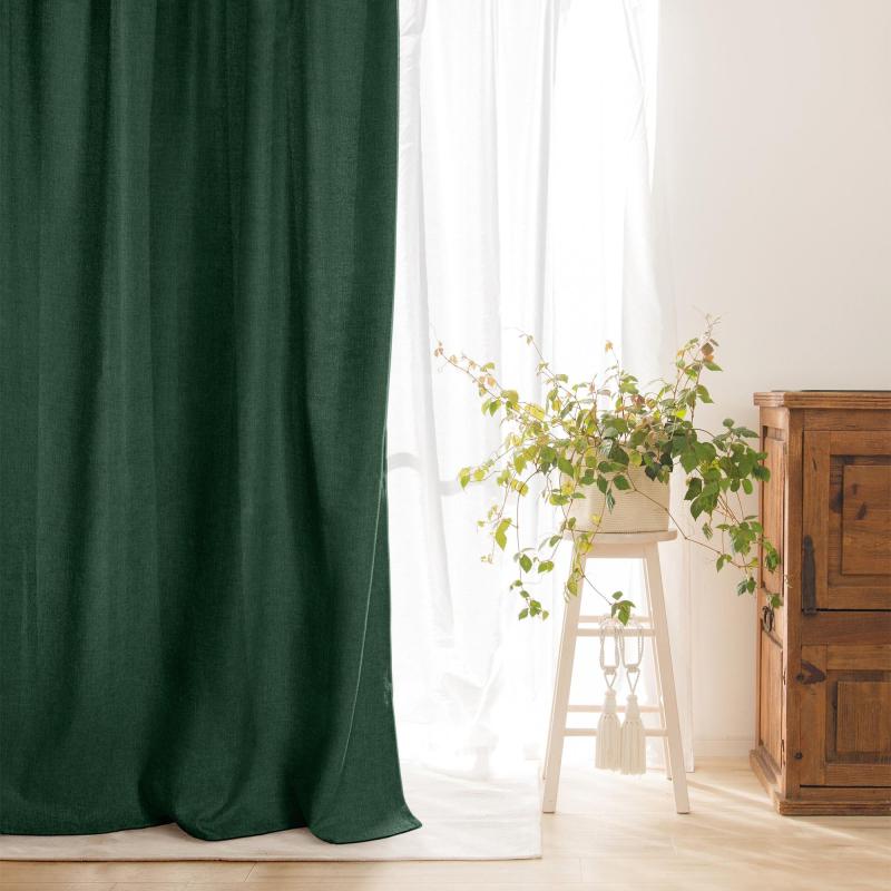 Штора Волшебная Ночь, Рогожка 165х270 см Изумруд 791099