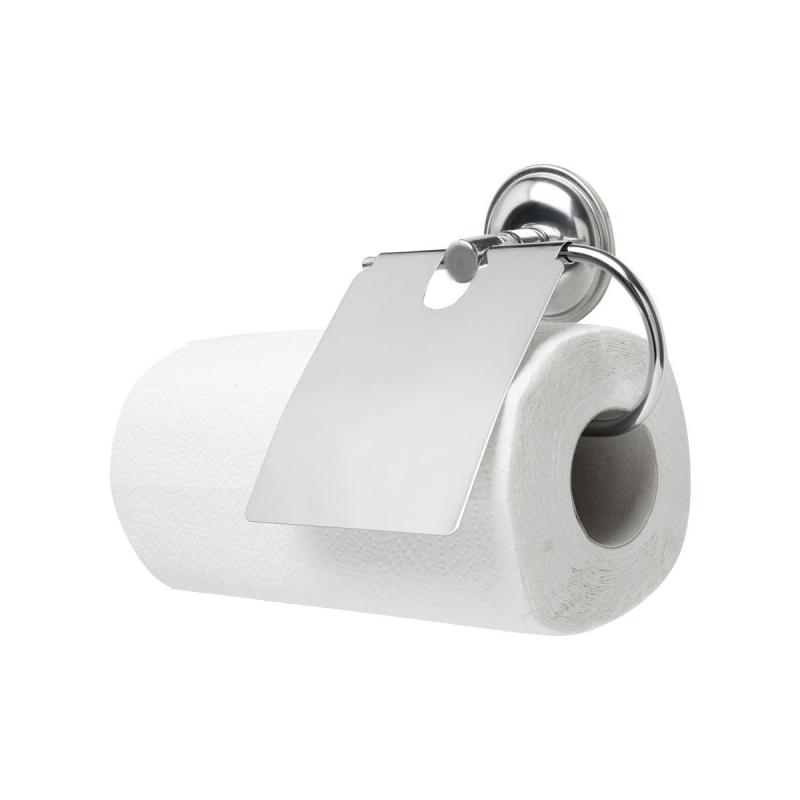 Держатель для полотенец бытовых металл хромированный  c крышкой