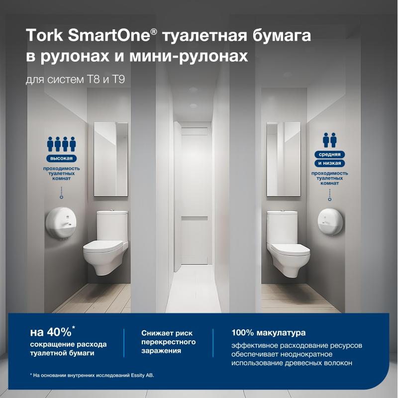 Бумага туалетная Торк/Tellus SmartOne/SmartChoice Комфорт2сл12рул/уп_472261