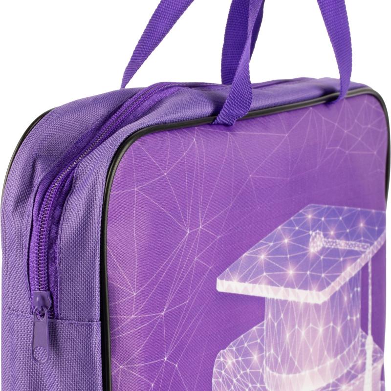 Папка школьника А4 с ручками + твердое дно,ШИРОКАЯ,ткань ПШ-11, ЗНАНИЯ 2024