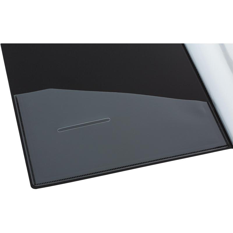 Папка файловая 40 файлов Комус Шелк черная