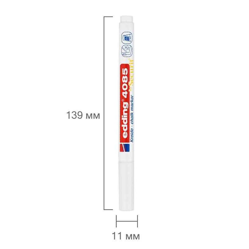 Маркер меловой edding 4085/049. 1-2 мм. Белый
