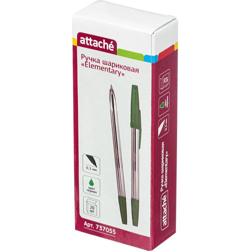 Ручка шариковая неавтомат. Elementary 0,5мм зелен ст