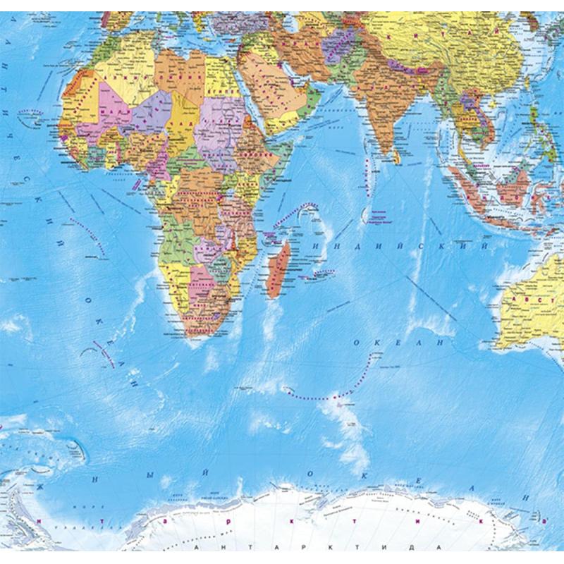 Карта настенная Мир политическая 1:22млн.,1,58х1,18м