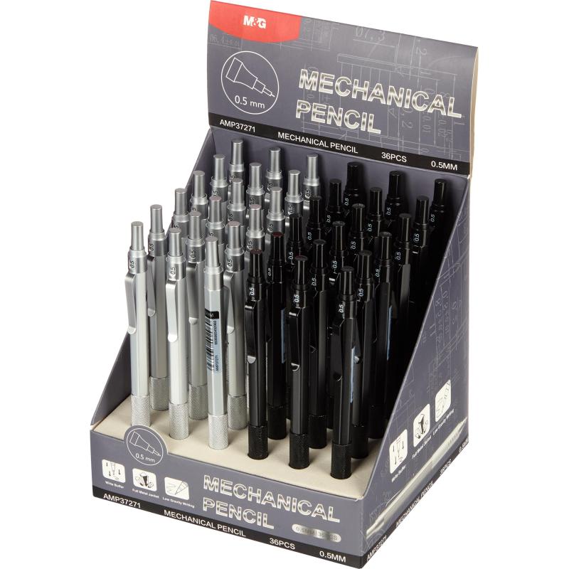 Карандаш механический M&G, 0,5 мм, металл, ассорти