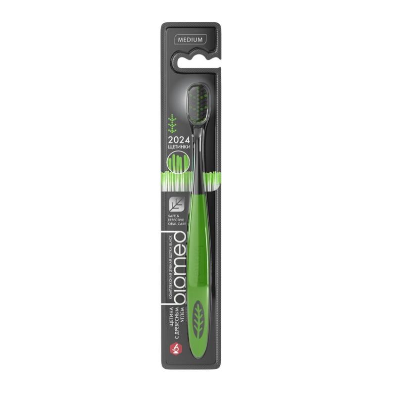 Зубная щетка BIOMED Black 1шт цвет в асс
