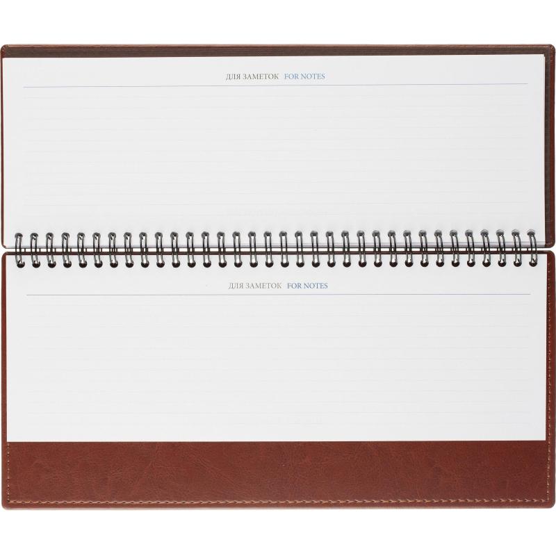Планинг датированный 2026, коричн, 303х150 мм, 120стр, Agenda