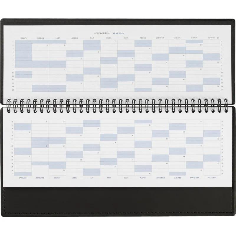 Планинг датированный 2026, черный 303х150 мм, 120 стр,АТТАСНЕ Вива