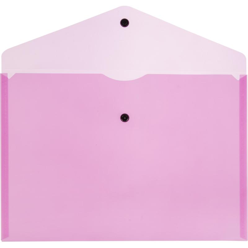 Папка-конверт на кнопке Attache Neon А4 180мкм 8шт/уп оранж,жлт,салат,роз