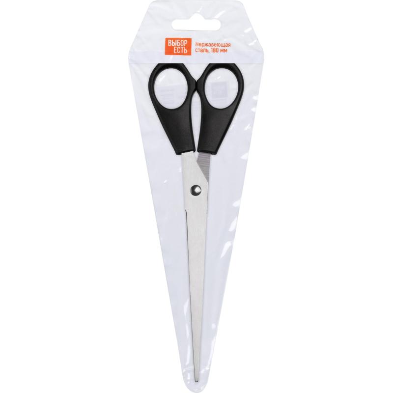 Ножницы Выбор есть 180 мм с пластиковыми ручками, цвет черный