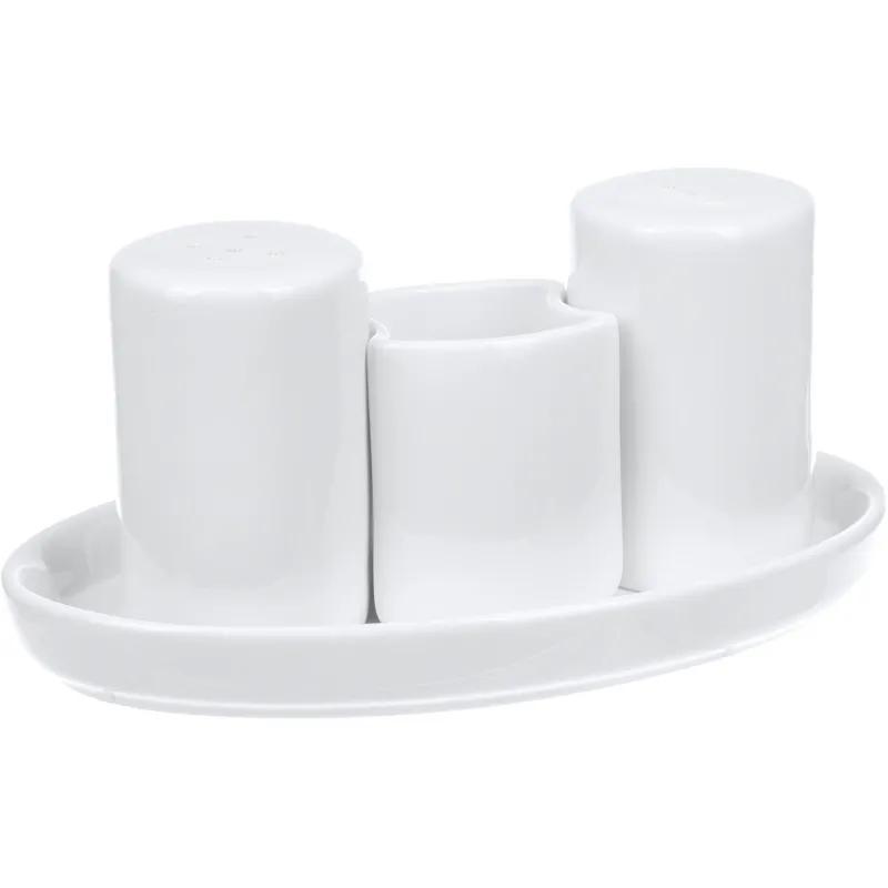 Набор для специй Chan Wave Classic 3пр/наб овал. фарфор, белый , фк0349