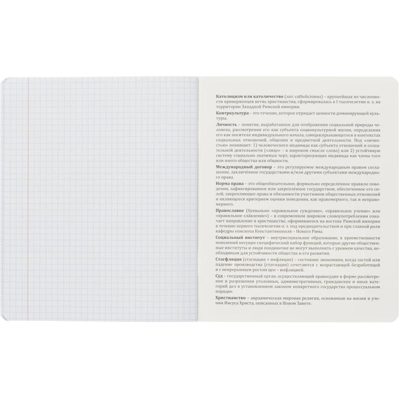 Тетрадь предметная Комус Класс Минимализм, 48 л., А5, кл., ОБЩЕСТВОЗНАНИЕ