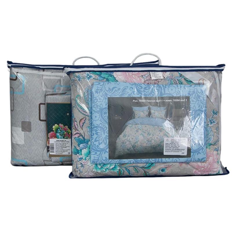 Набор спальный Летний 1,5сп (одеяло, 2 нав.-70х70, простынь- ПЭ 100%), микс