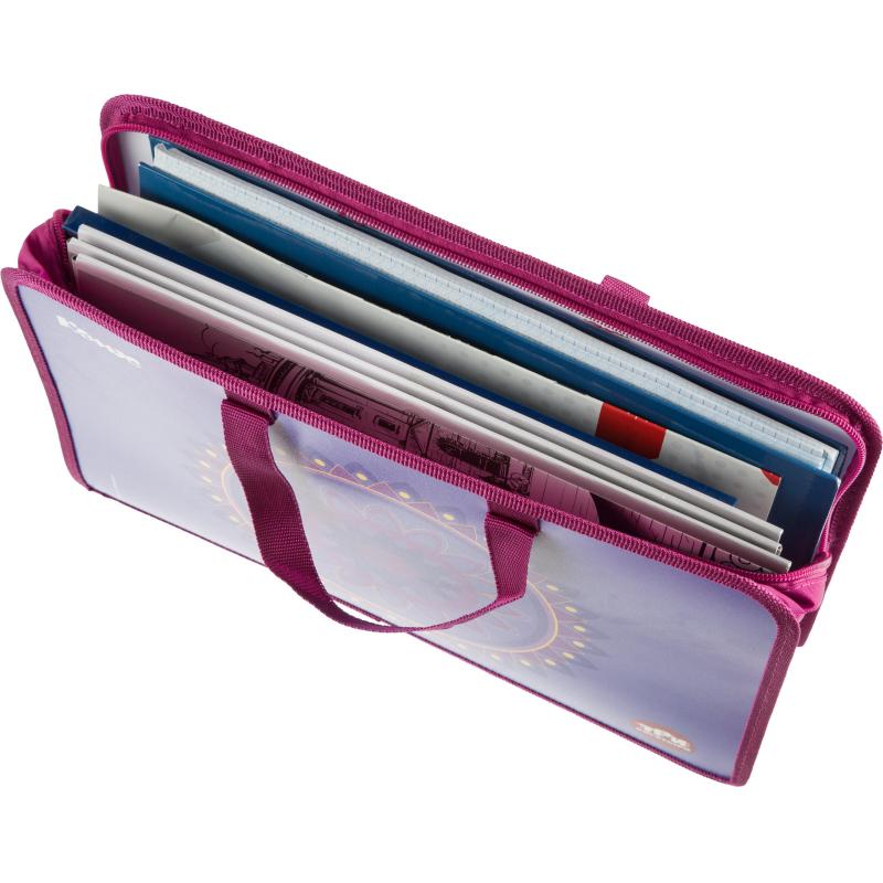 Папка для тетрадей КОМУС Три богатыря Аленушка,А4,молн,руч,пласт,75,ПТ 14-4