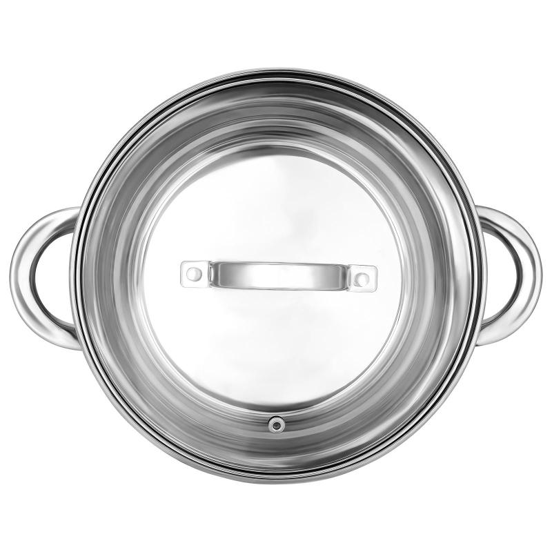 Кастрюля нерж Rondy 5,0л , D=23,5cм, SH07503