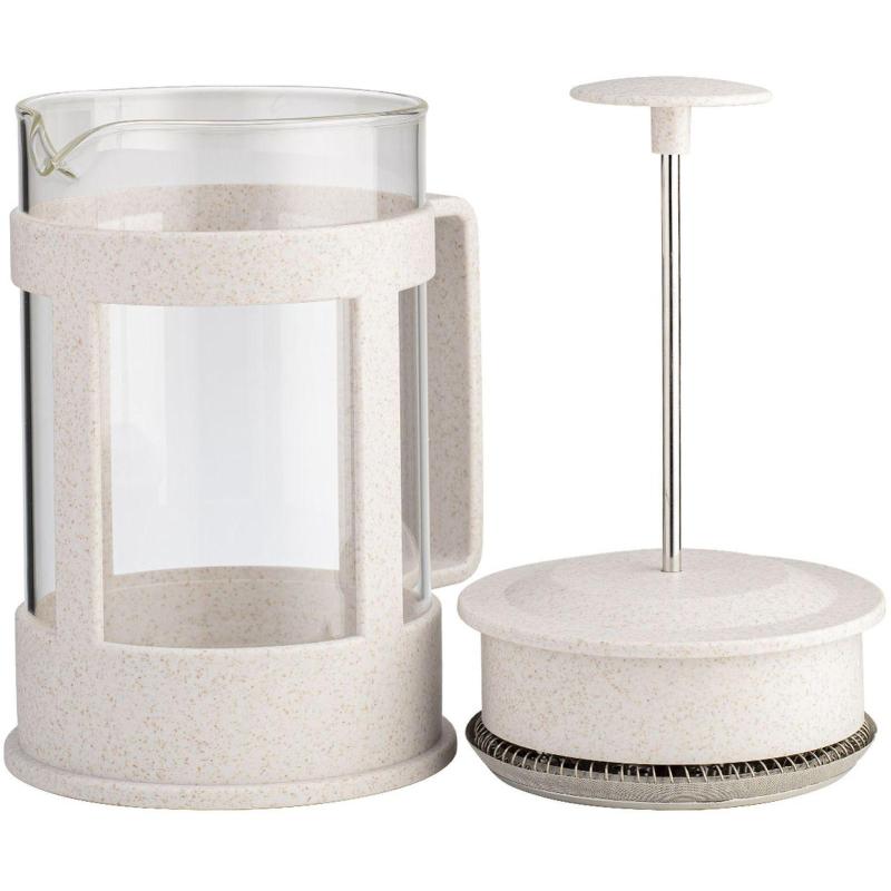 Френч-пресс  стальной фильтр 18/10, боросил. Стекло LR06-50-600