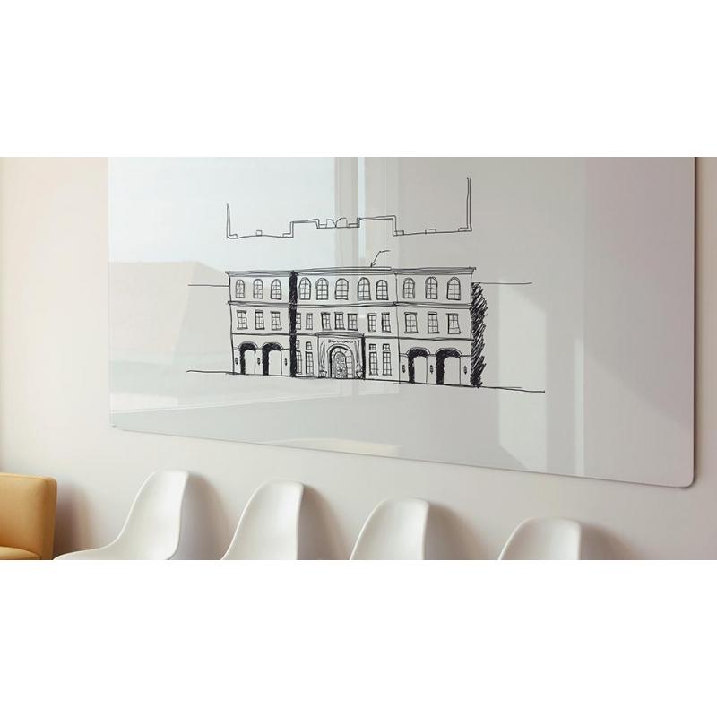 Доска стеклянная магнитная, 120х240, Attache, белый