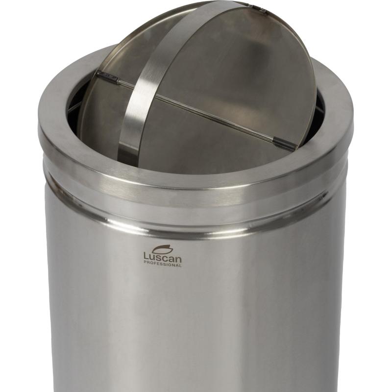 Ведро мусорное (урна) с качающ.крышкой нерж.сталь Luscan Professional 30л