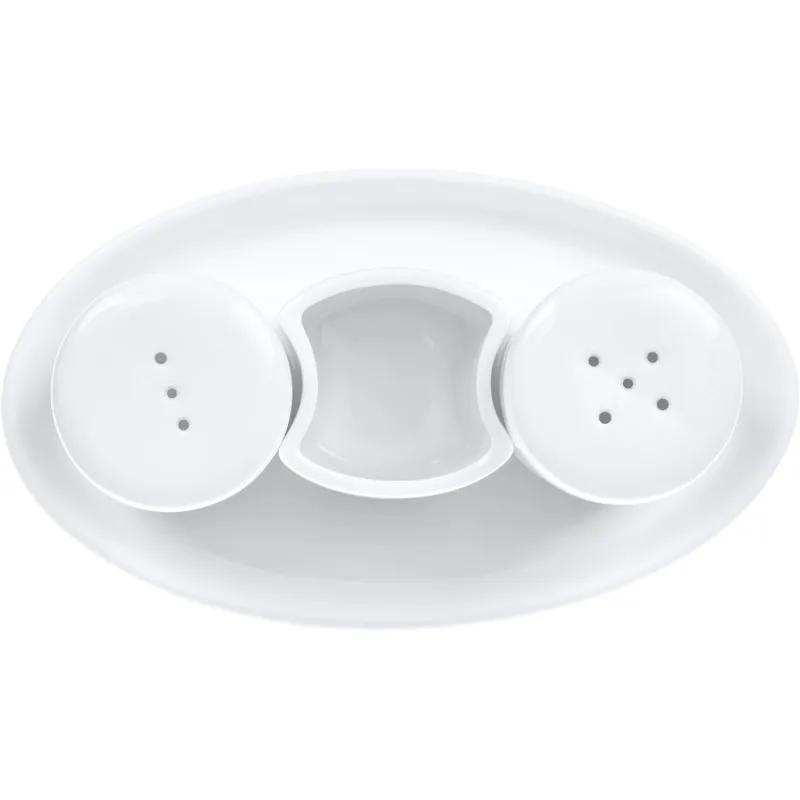 Набор для специй Chan Wave Classic 3пр/наб овал. фарфор, белый , фк0349