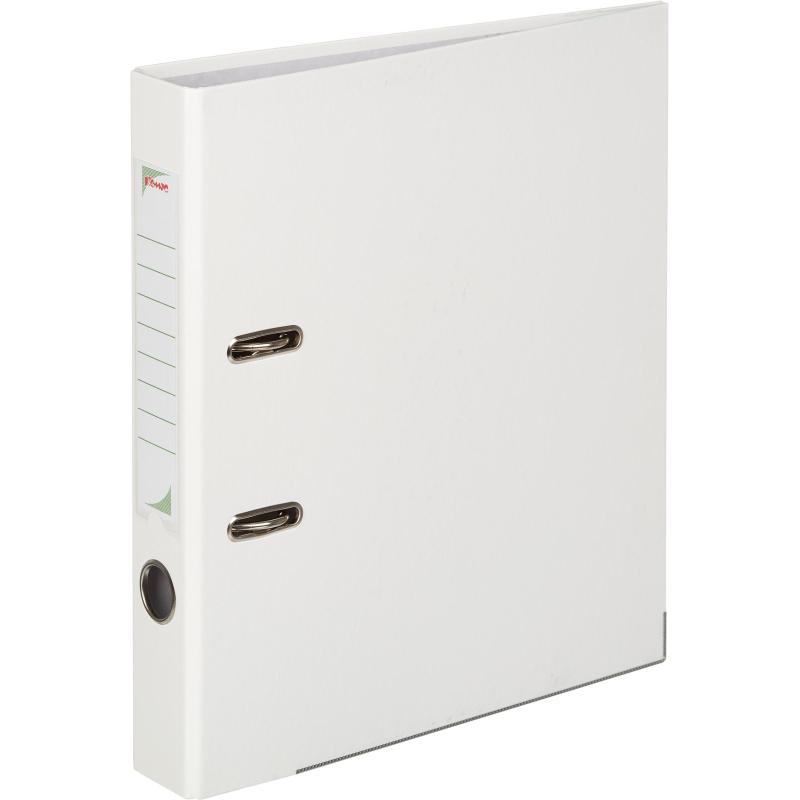 Папка-регистратор Комус Экономи 50мм белый жасмин,ПБП1,карм.кор.,мет.уг