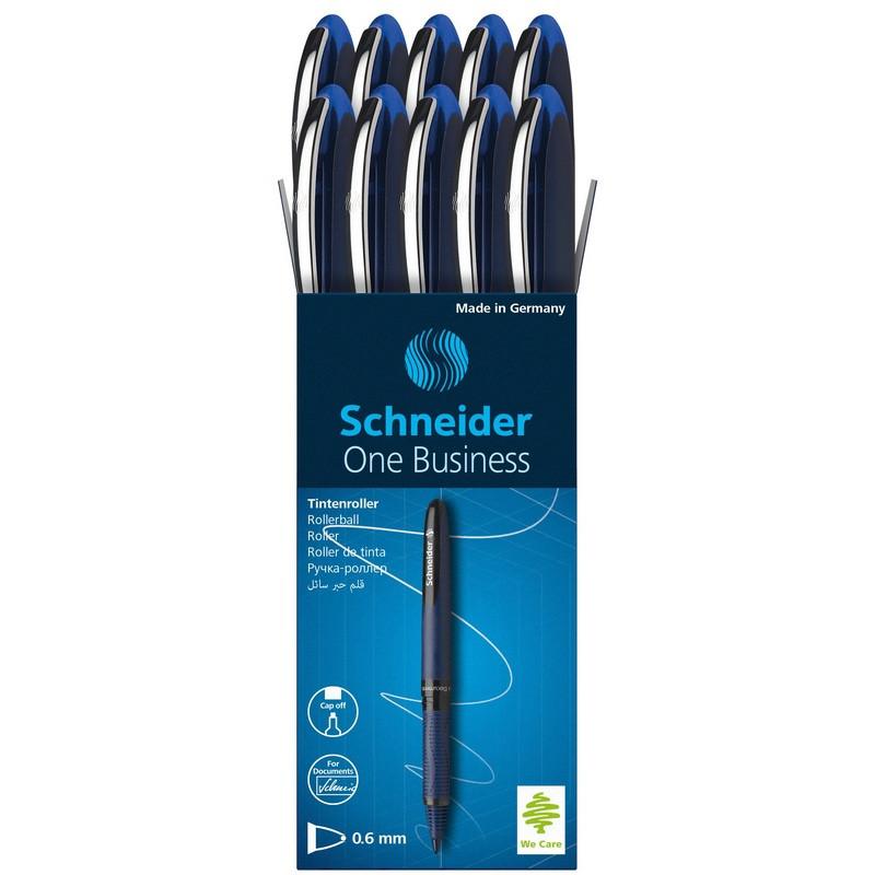 Роллер SCHNEIDER One Business 183003 синий, 0,6 мм