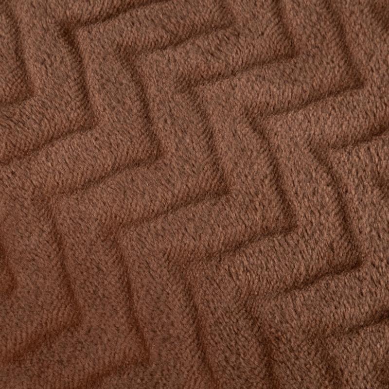 Плед микрофибра Luscan, фактура кофейный 200х220