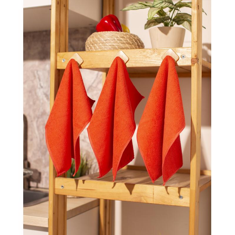 Салфетки хозяйственные Luscan Professional 300г/м2 30х30см 3шт/уп красные